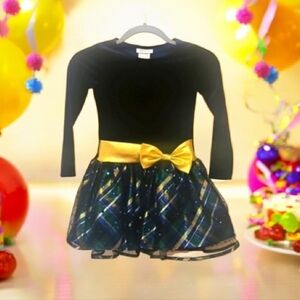 Bonnie JEAN party Dress Girls [7] Navy Gold Green Silver Stretchy